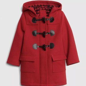 Baby Gap Toddler Girls Red Plaid Lined Hooded Zip